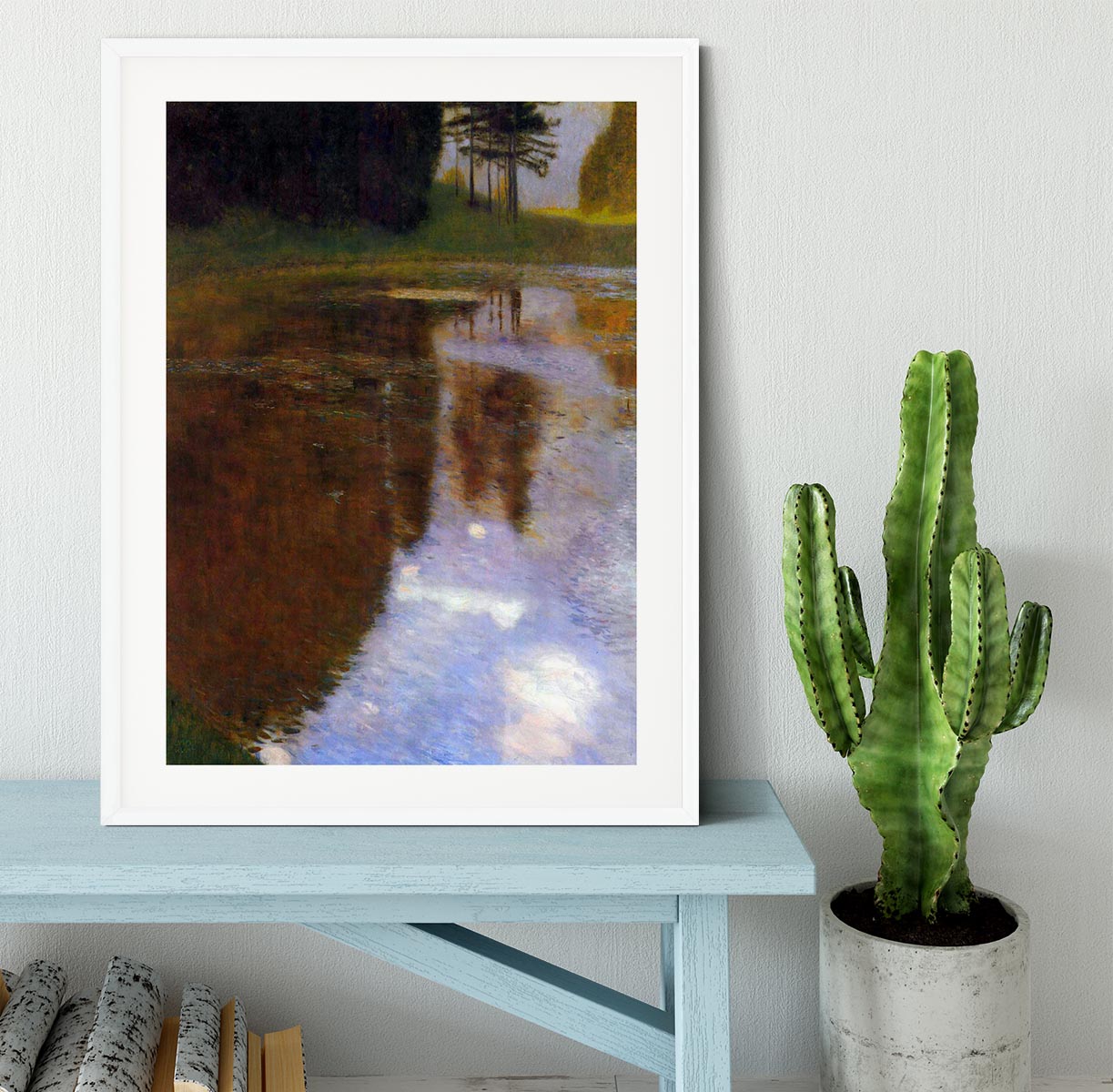 Lake in front of the Castle by Klimt Framed Print - Canvas Art Rocks - 5