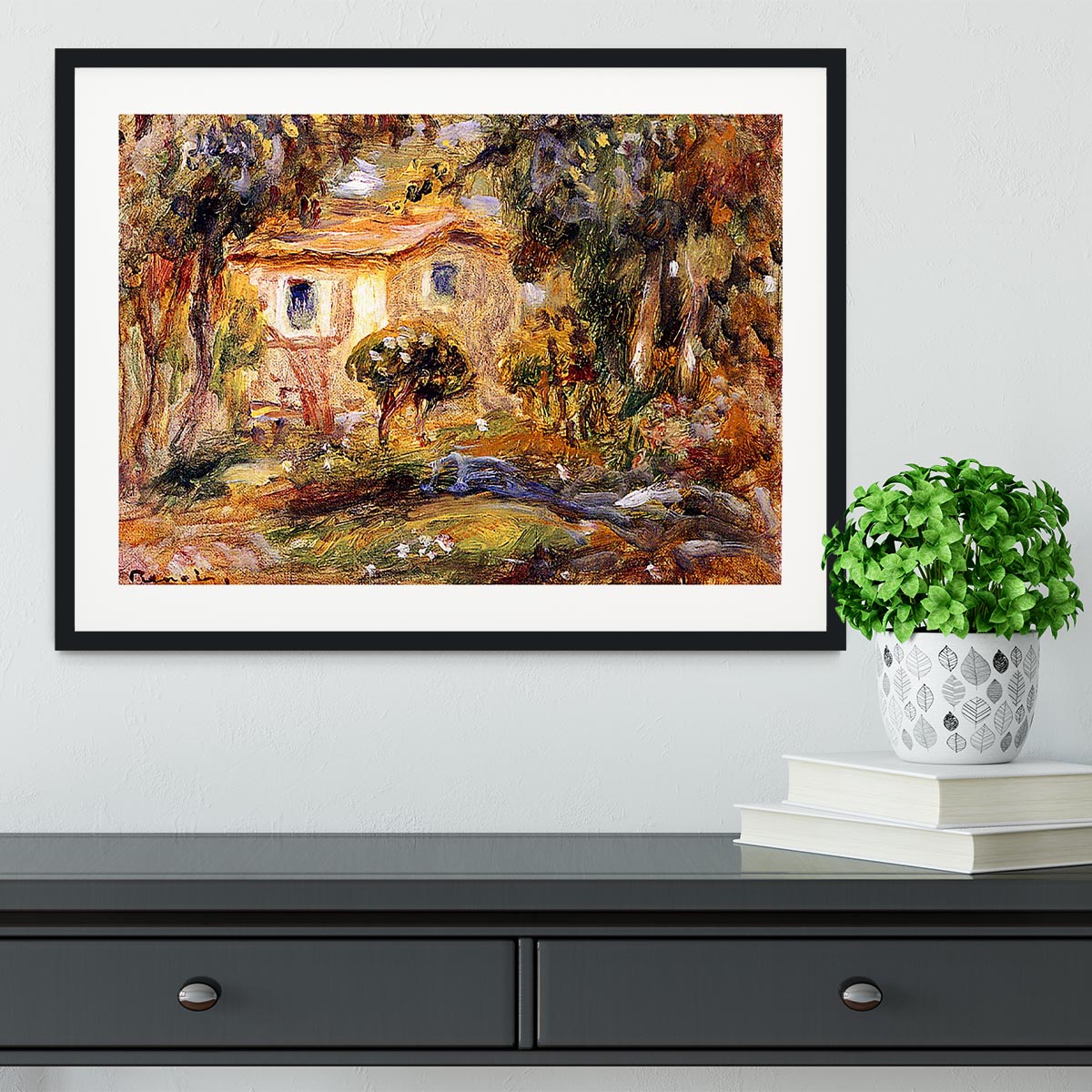Landscape1 by Renoir Framed Print - Canvas Art Rocks - 1