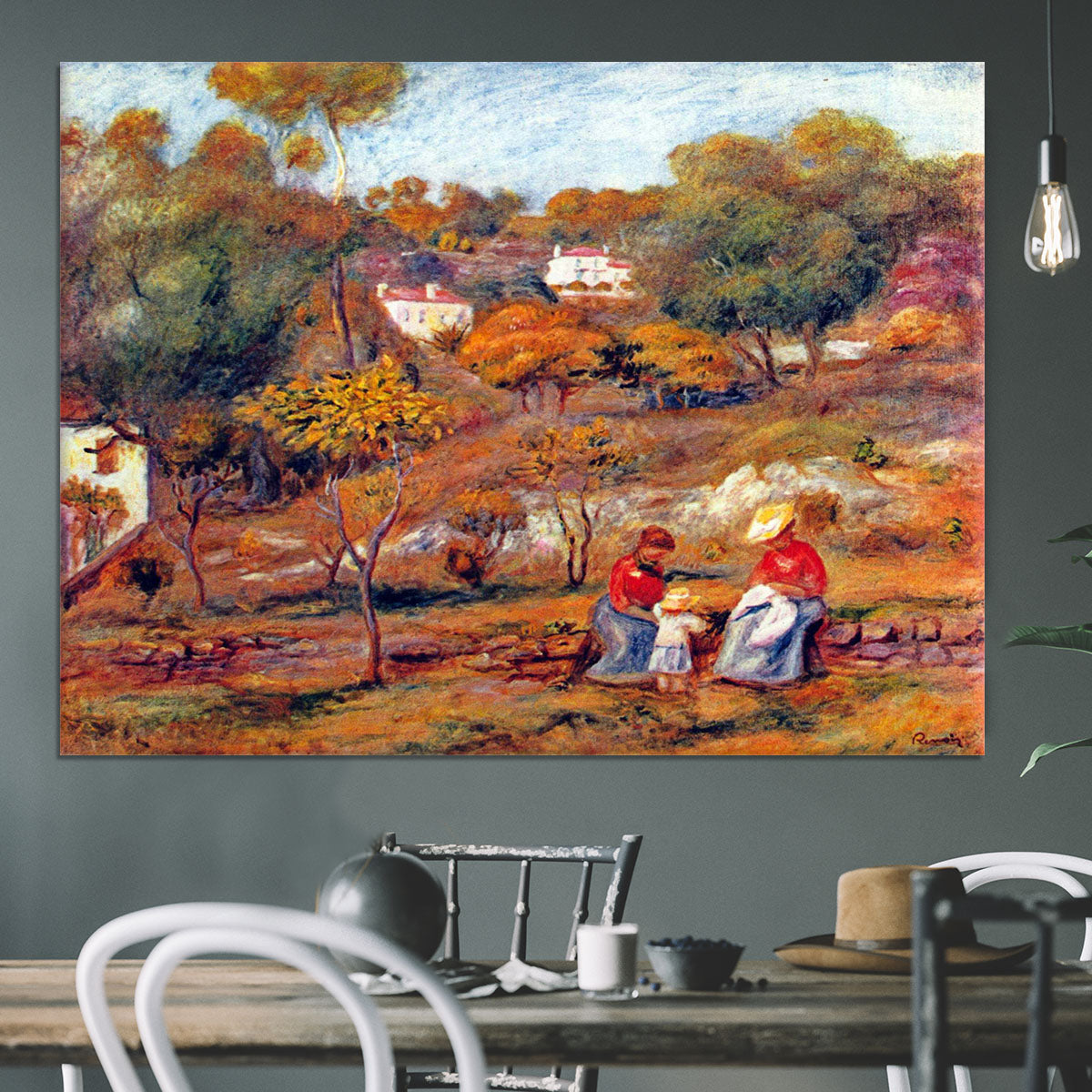 Landscape at Cagnes by Renoir Canvas Print or Poster - Canvas Art Rocks - 3