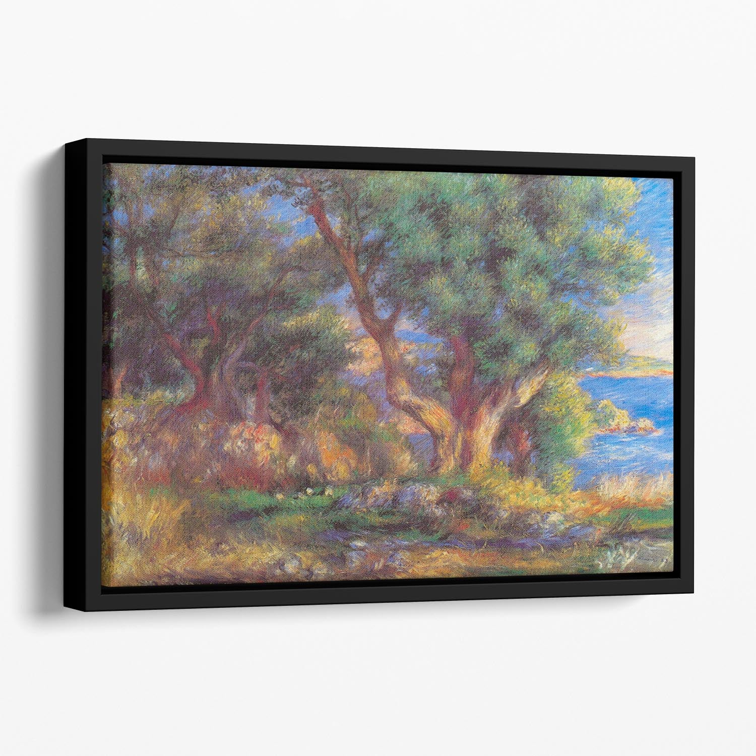 Landscape in Menton by Renoir Floating Framed Canvas