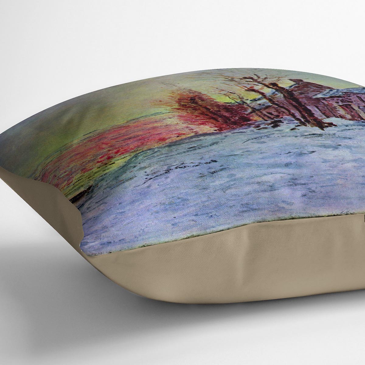 Lava Court sunshine and snow by Monet Cushion