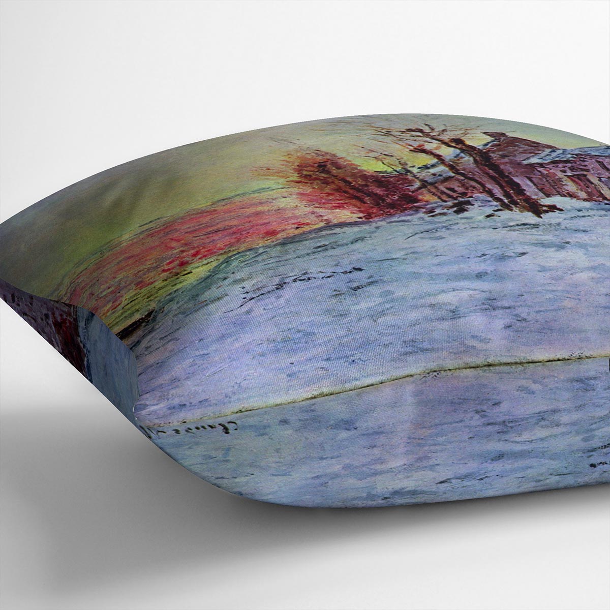 Lava Court sunshine and snow by Monet Cushion