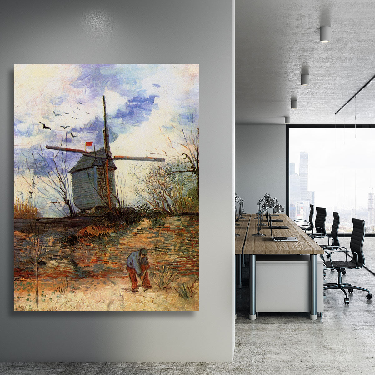 Le Moulin de la Galette 2 by Van Gogh Canvas Print or Poster - Canvas Art Rocks - 3