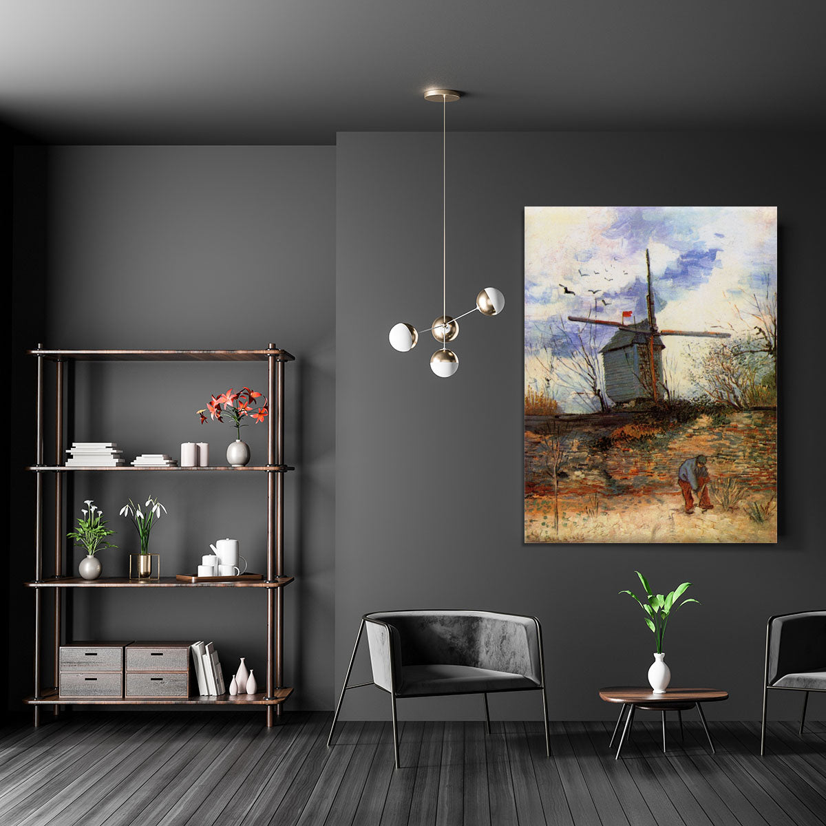 Le Moulin de la Galette 2 by Van Gogh Canvas Print or Poster - Canvas Art Rocks - 5