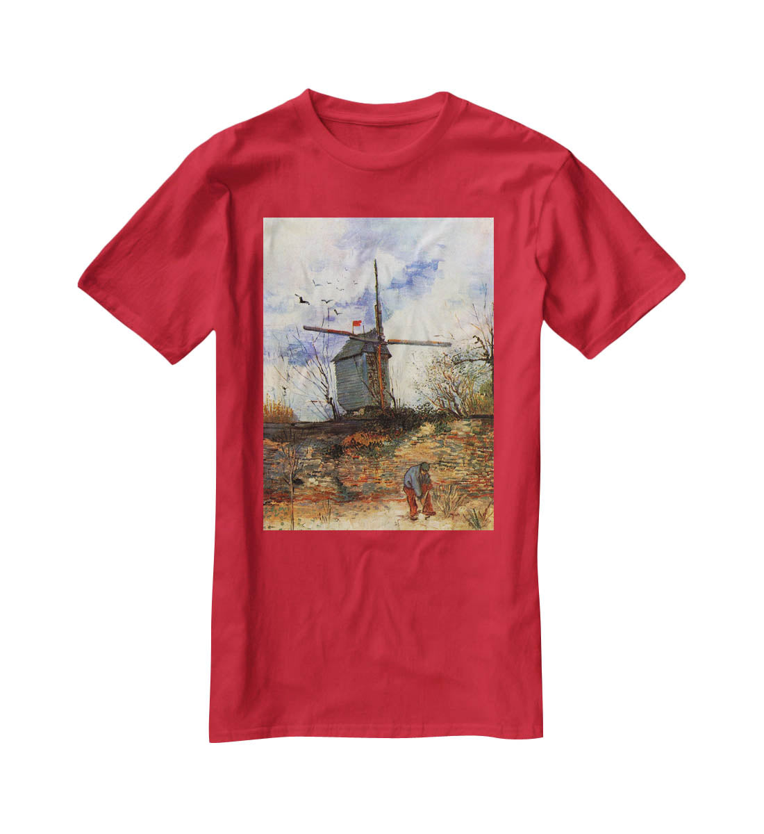 Le Moulin de la Galette 2 by Van Gogh T-Shirt - Canvas Art Rocks - 4