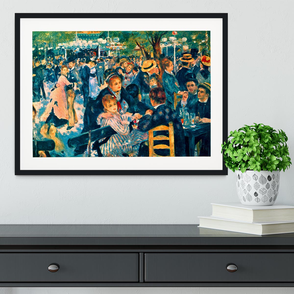 Le Moulin de la Galette Framed Print - Canvas Art Rocks - 1