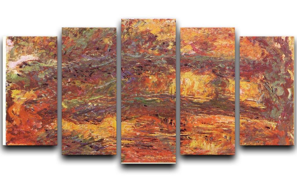 Le Pont Japonais 1922 by Monet 5 Split Panel Canvas - Canvas Art Rocks - 1
