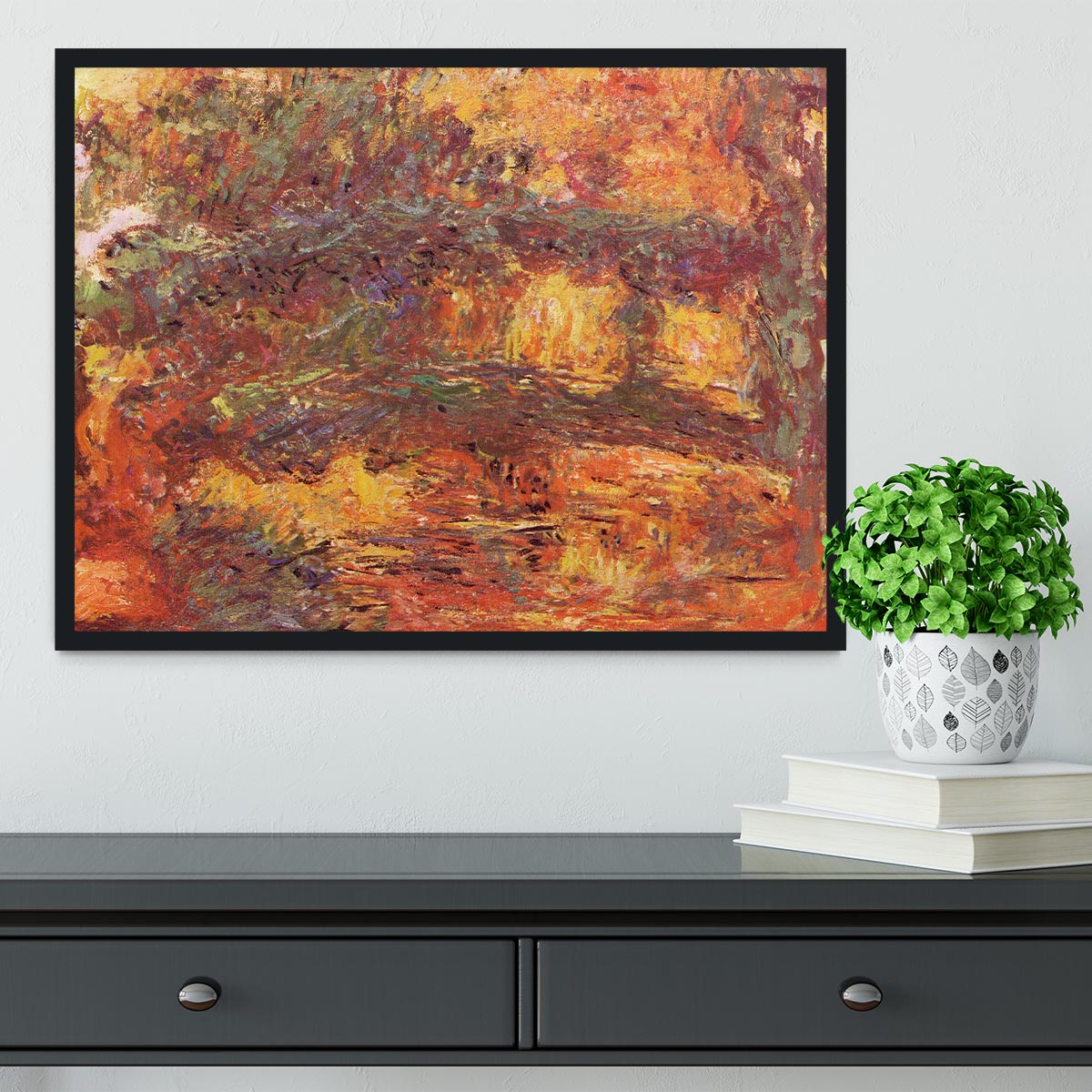 Le Pont Japonais 1922 by Monet Framed Print - Canvas Art Rocks - 2
