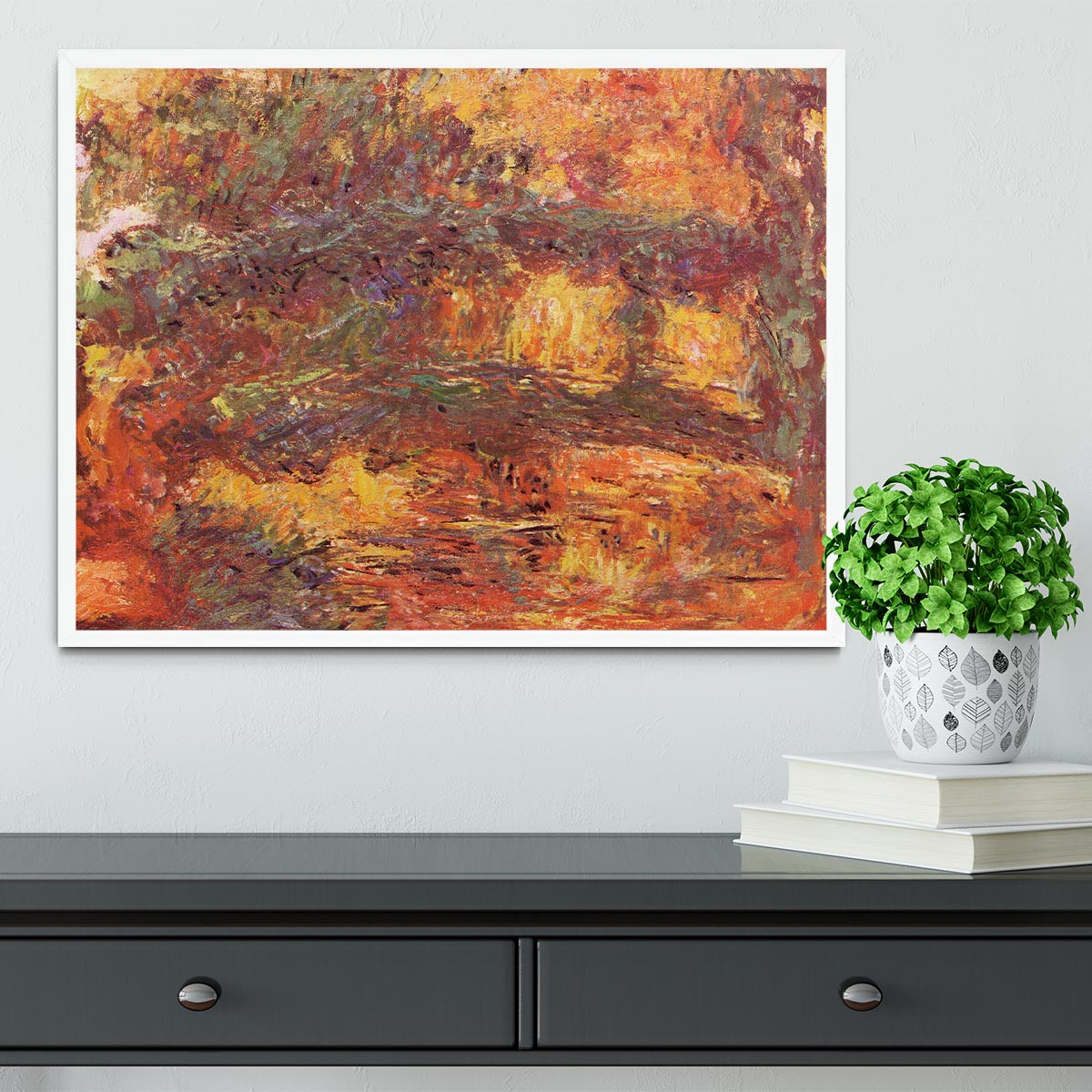 Le Pont Japonais 1922 by Monet Framed Print - Canvas Art Rocks -6