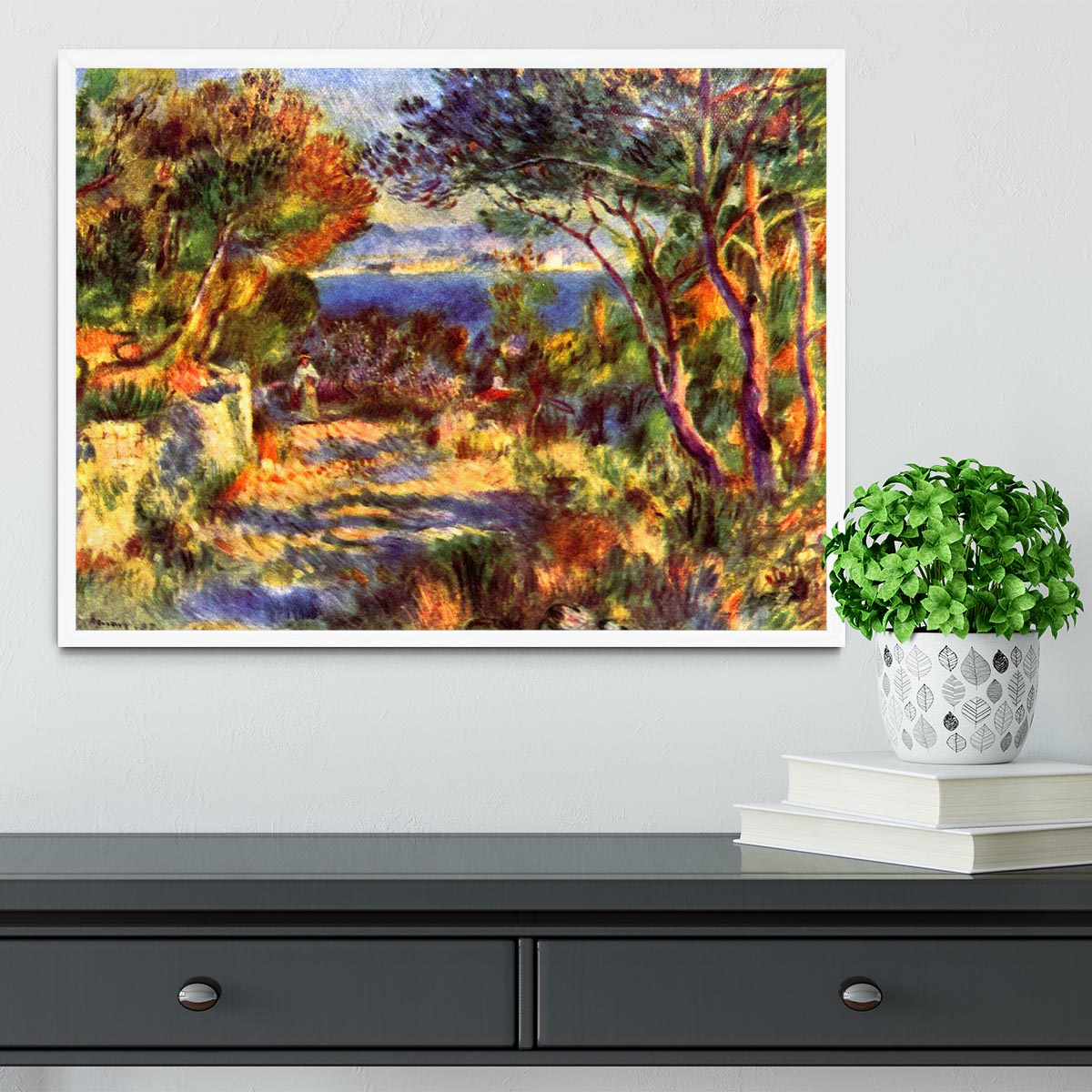 Le Staque by Renoir Framed Print - Canvas Art Rocks -6