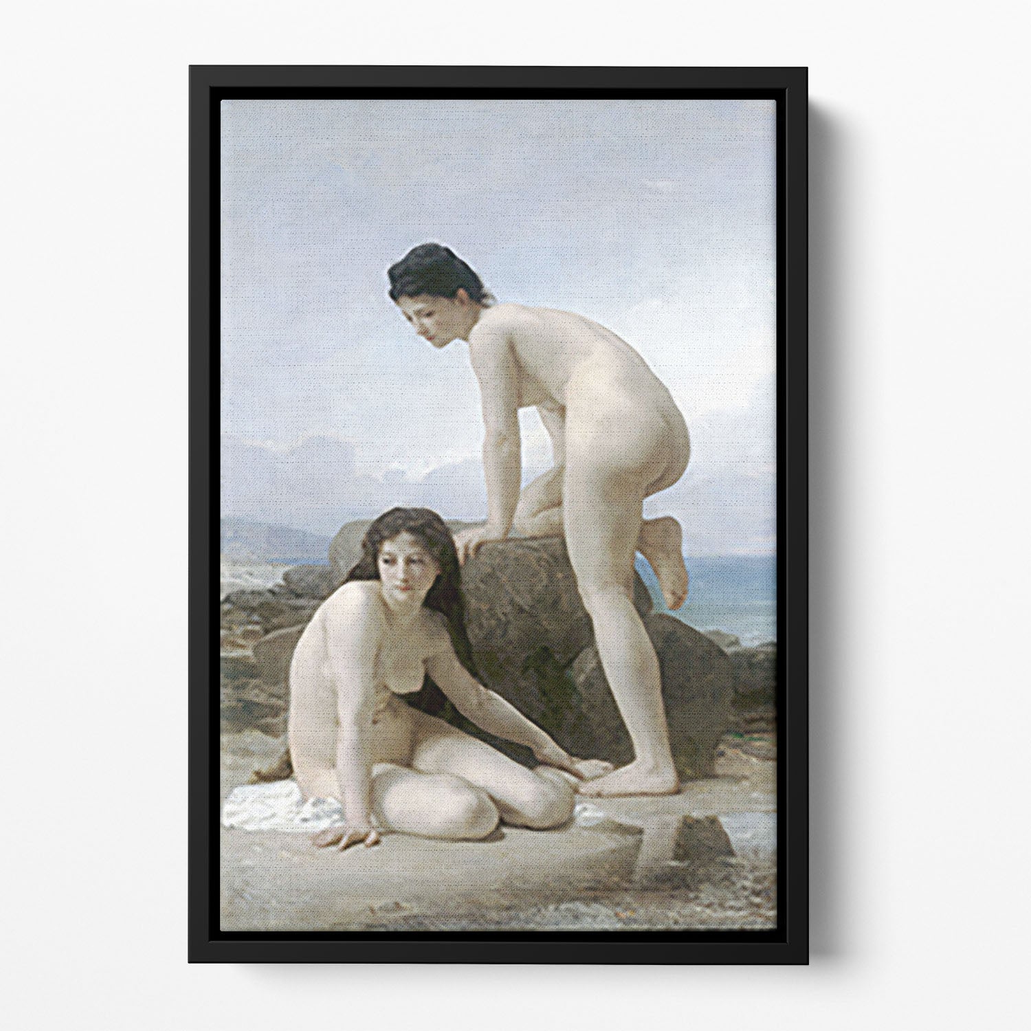 Les Deux Baigneuses By Bouguereau Floating Framed Canvas
