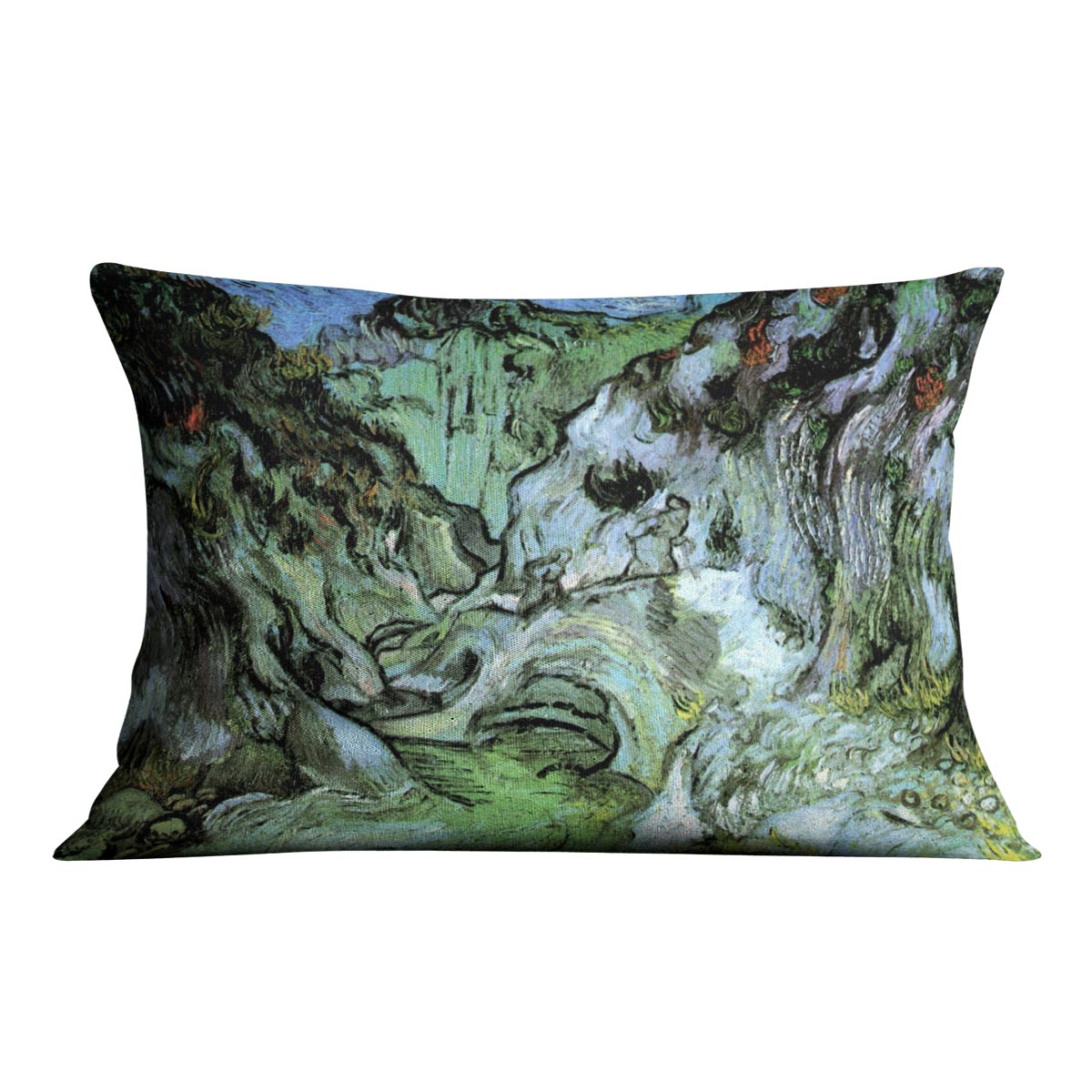 Les Peiroulets Ravine 2 by Van Gogh Cushion