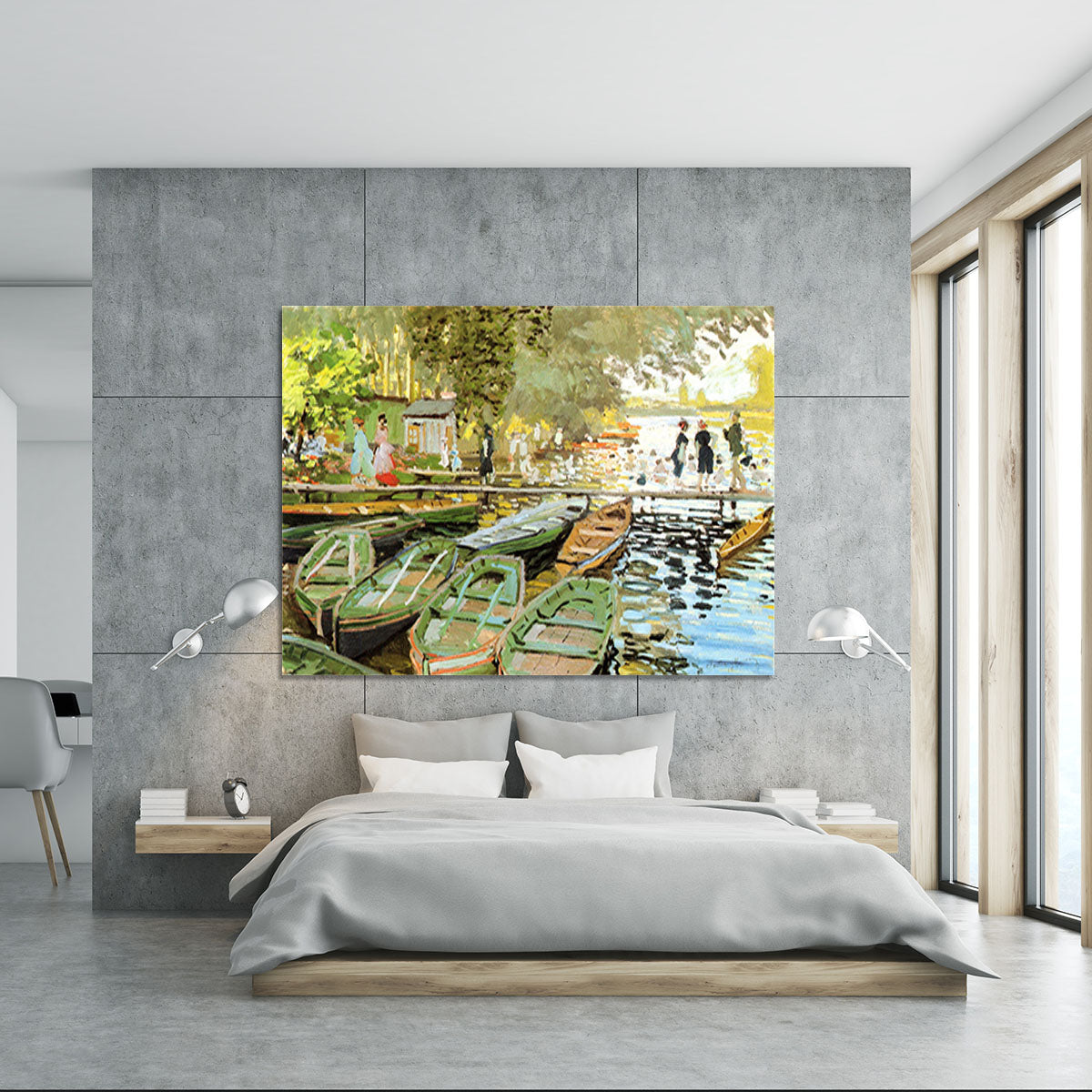 Les bain de la Grenouillere by Monet Canvas Print or Poster - Canvas Art Rocks - 5