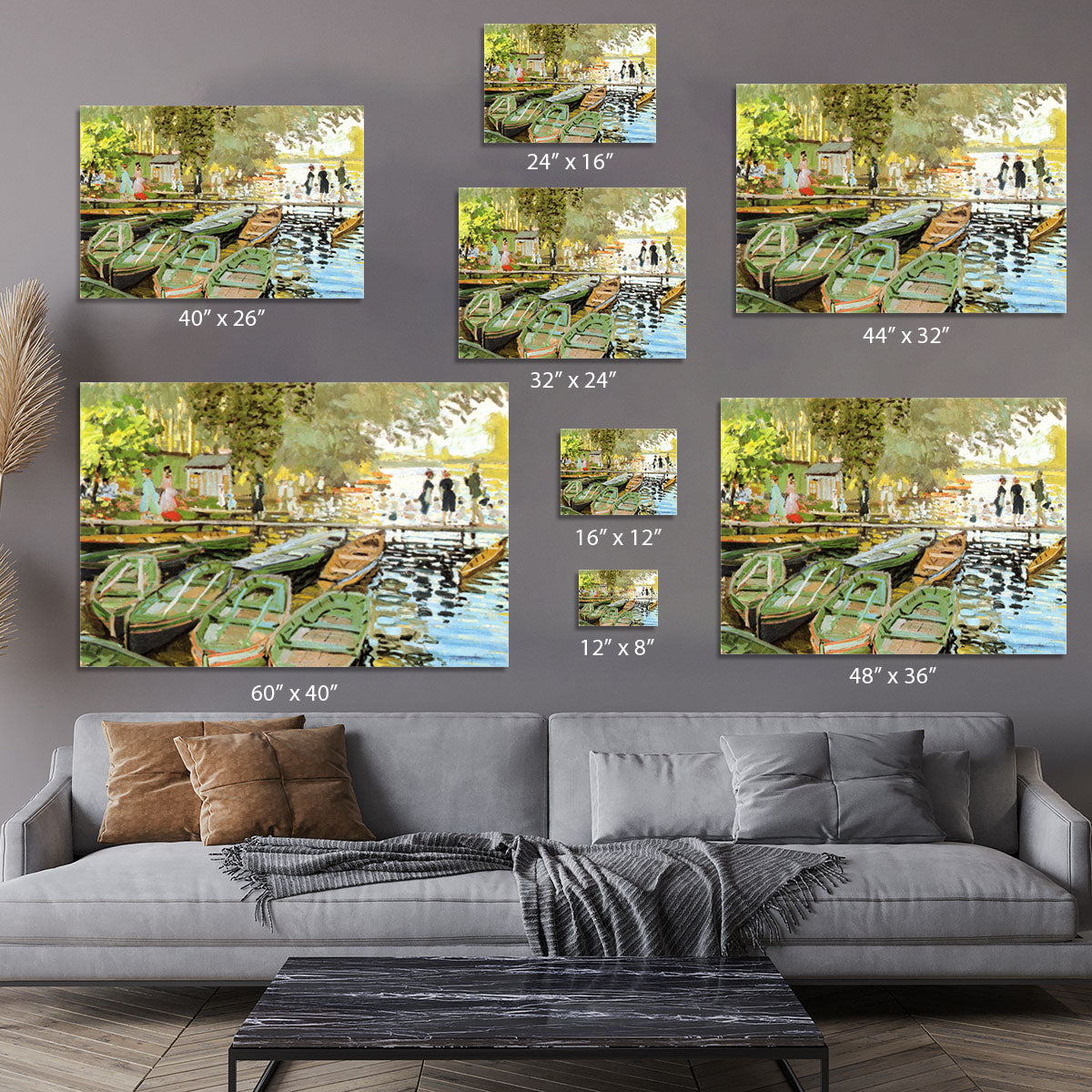 Les bain de la Grenouillere by Monet Canvas Print or Poster - Canvas Art Rocks - 7