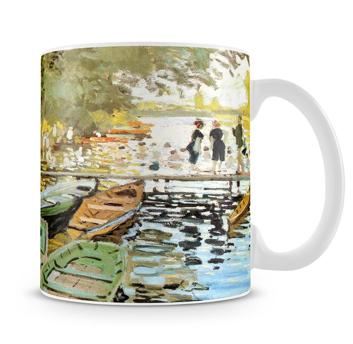 Les bain de la Grenouillere by Monet Mug - Canvas Art Rocks - 4