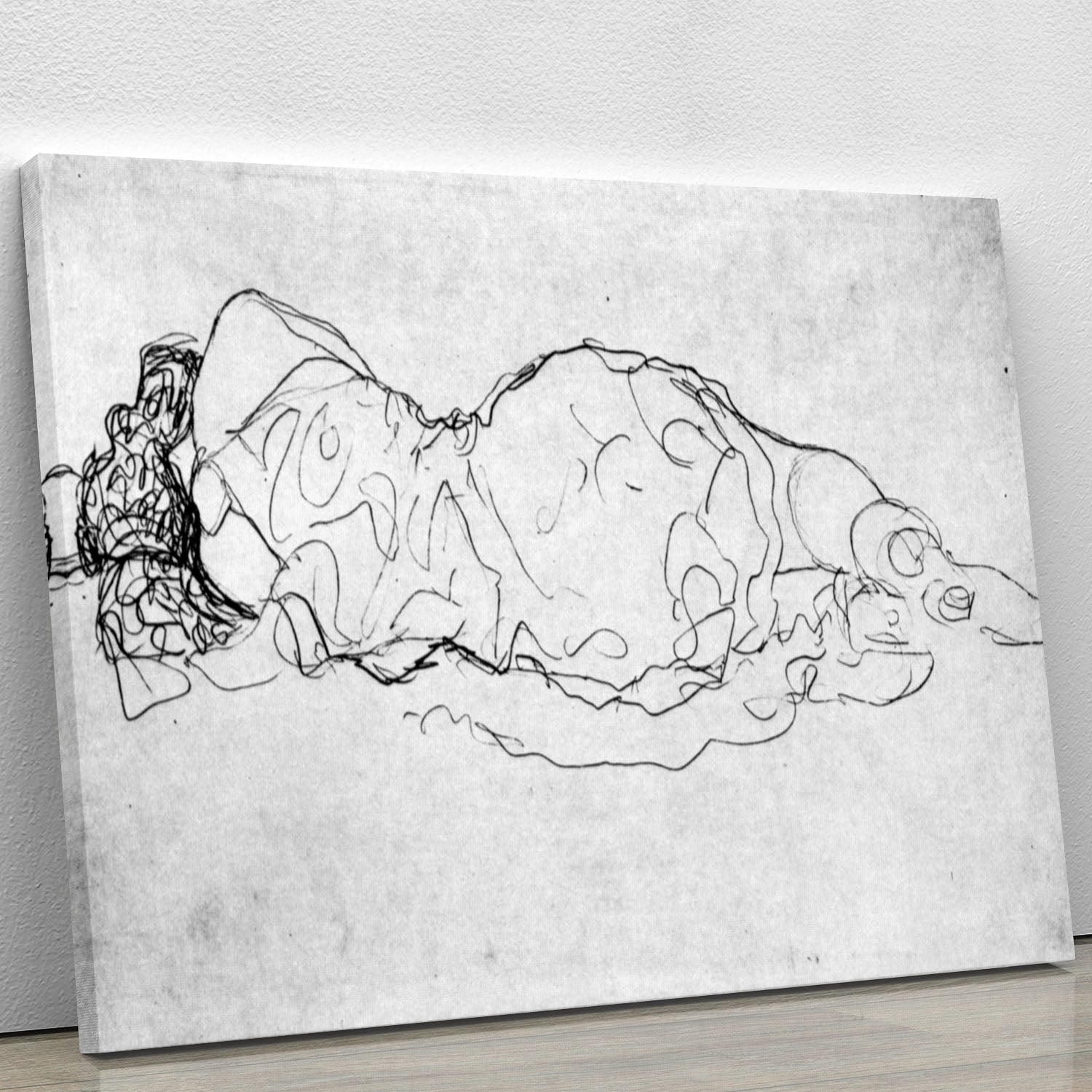 Liegende back figure by Klimt Canvas Print or Poster - Canvas Art Rocks - 1