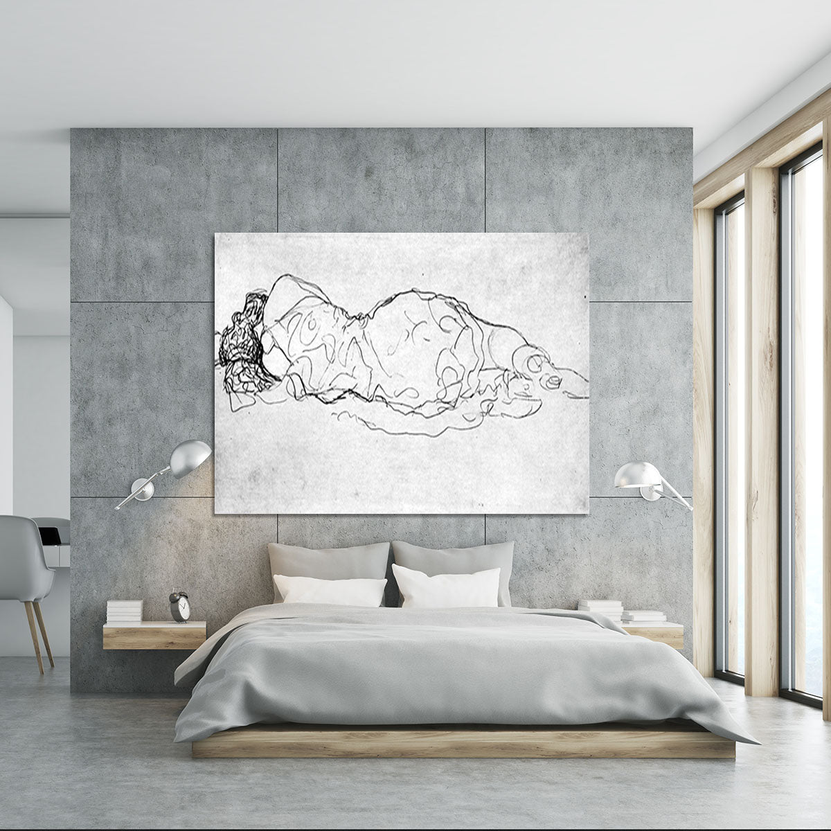 Liegende back figure by Klimt Canvas Print or Poster - Canvas Art Rocks - 5