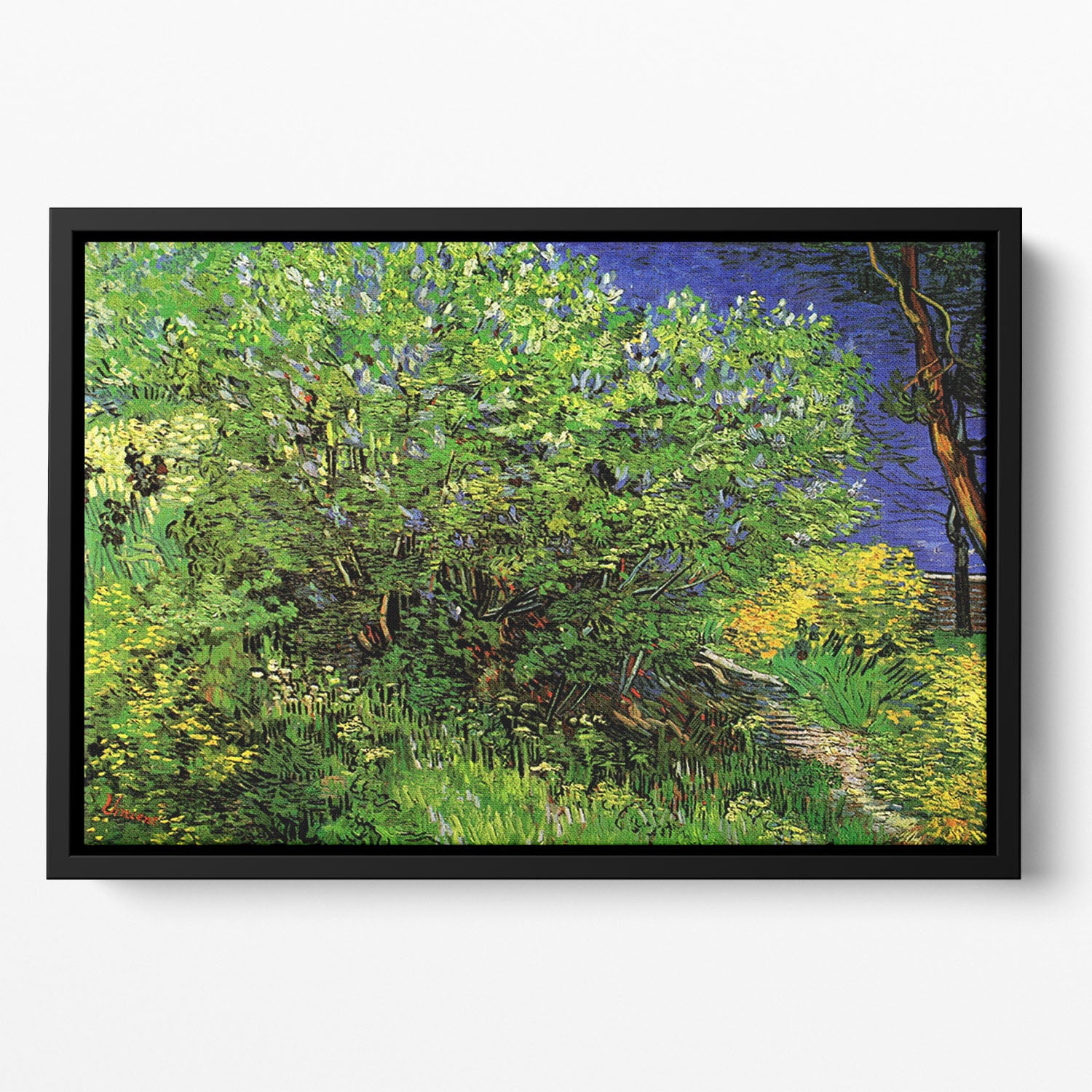 Lilacs by Van Gogh Floating Framed Canvas