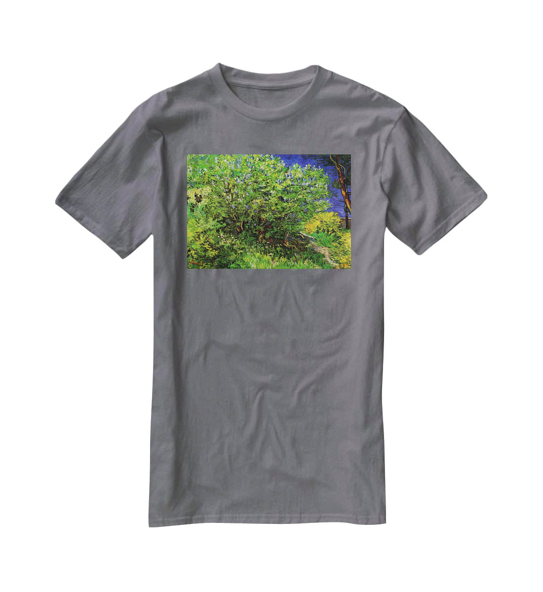 Lilacs by Van Gogh T-Shirt - Canvas Art Rocks - 3