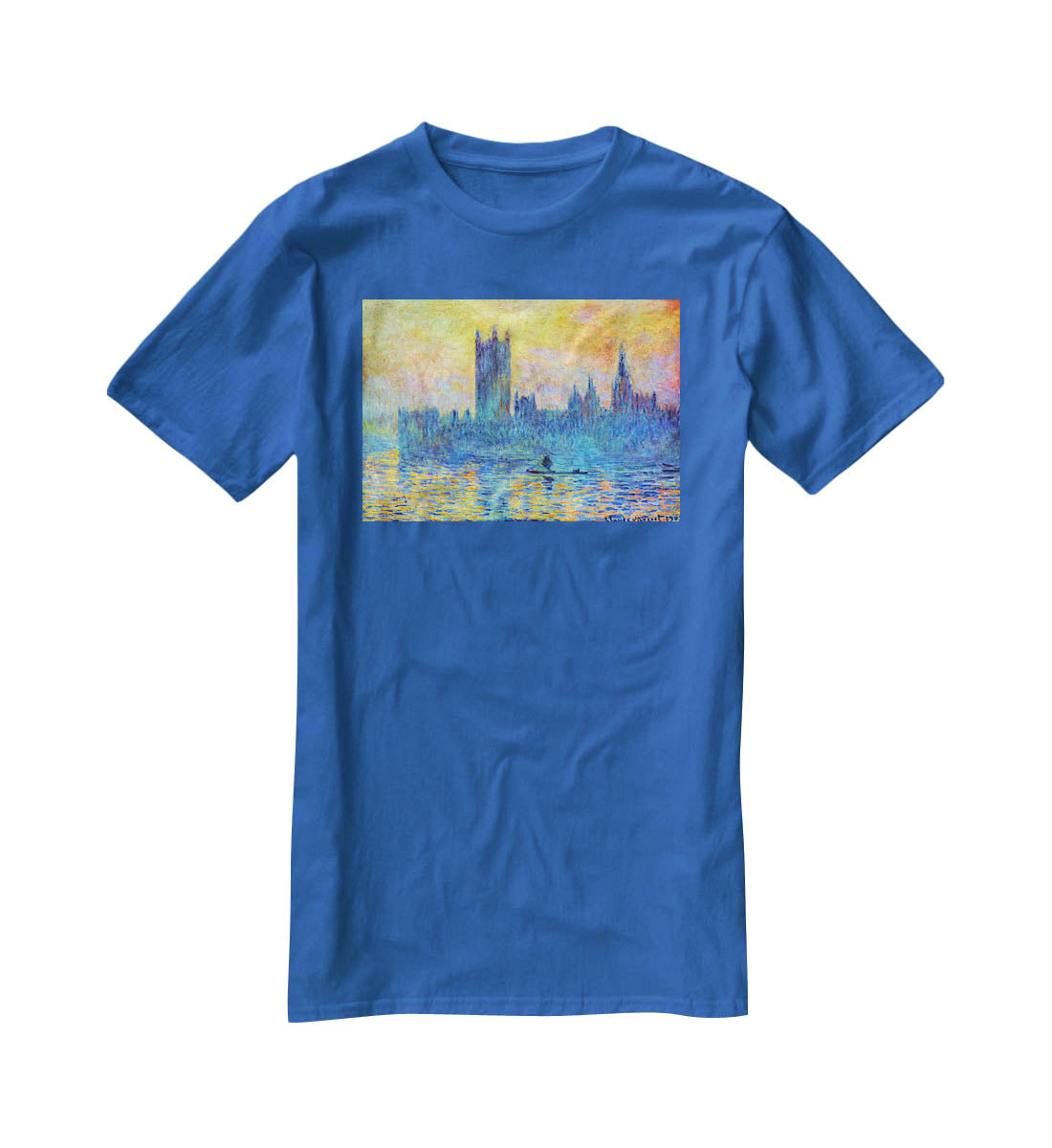 London Parliament in Winter by Monet T-Shirt - Canvas Art Rocks - 2