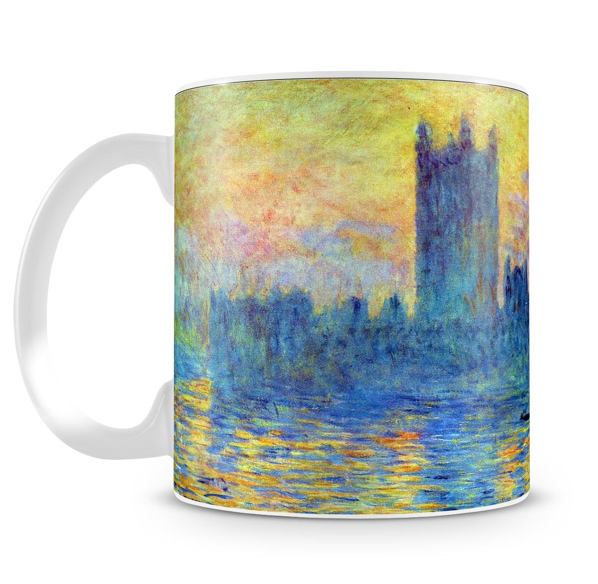 London Parliament in Winter by Monet Mug - Canvas Art Rocks - 4