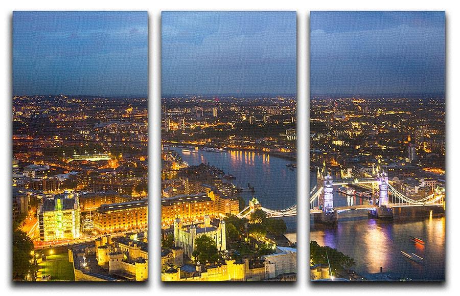 London at sunset City background 3 Split Panel Canvas Print - Canvas Art Rocks - 1