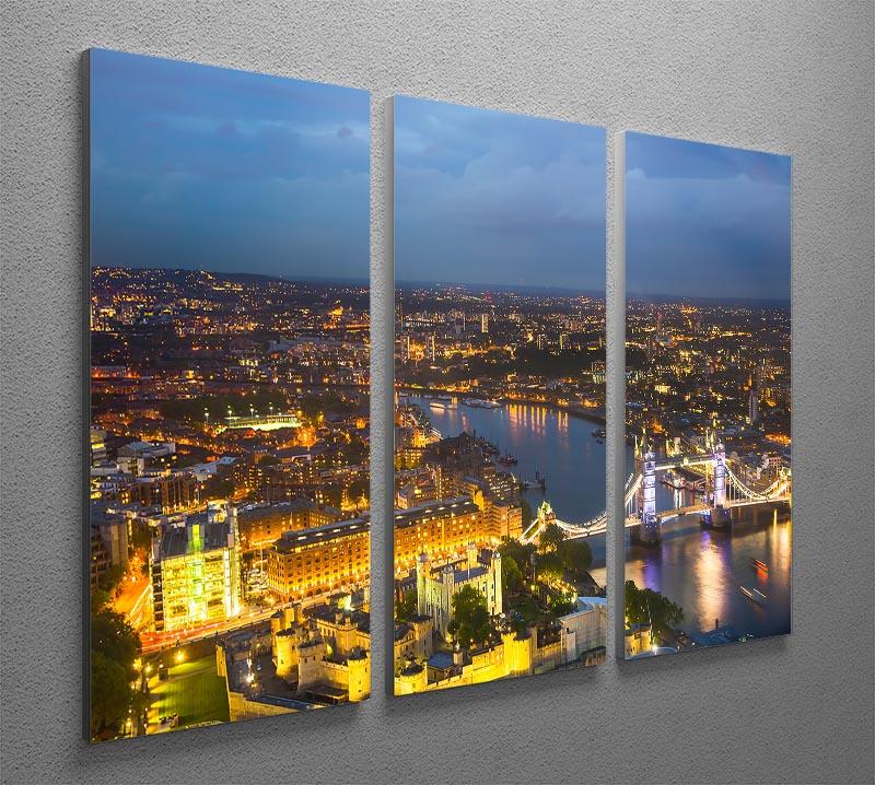 London at sunset City background 3 Split Panel Canvas Print - Canvas Art Rocks - 2
