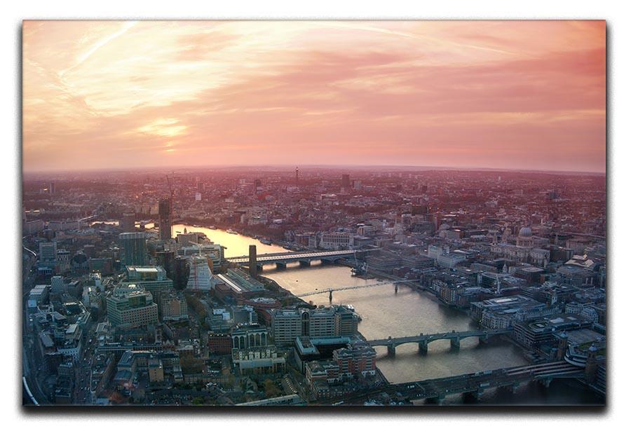 London business and financial aria view Canvas Print or Poster - Canvas Art Rocks - 1