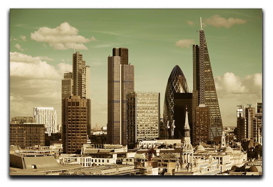London city rooftop view with urban architectures Canvas Print or Poster - Canvas Art Rocks - 1