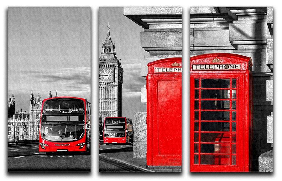 London symbols 3 Split Panel Canvas Print - Canvas Art Rocks - 1