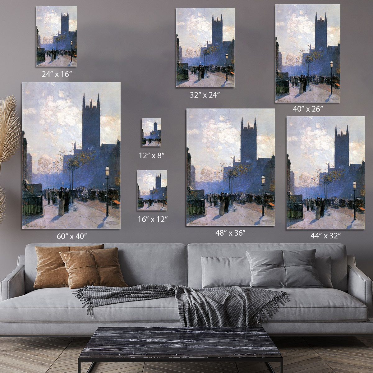 Lower Fifth Avenue by Hassam Canvas Print or Poster - Canvas Art Rocks - 7