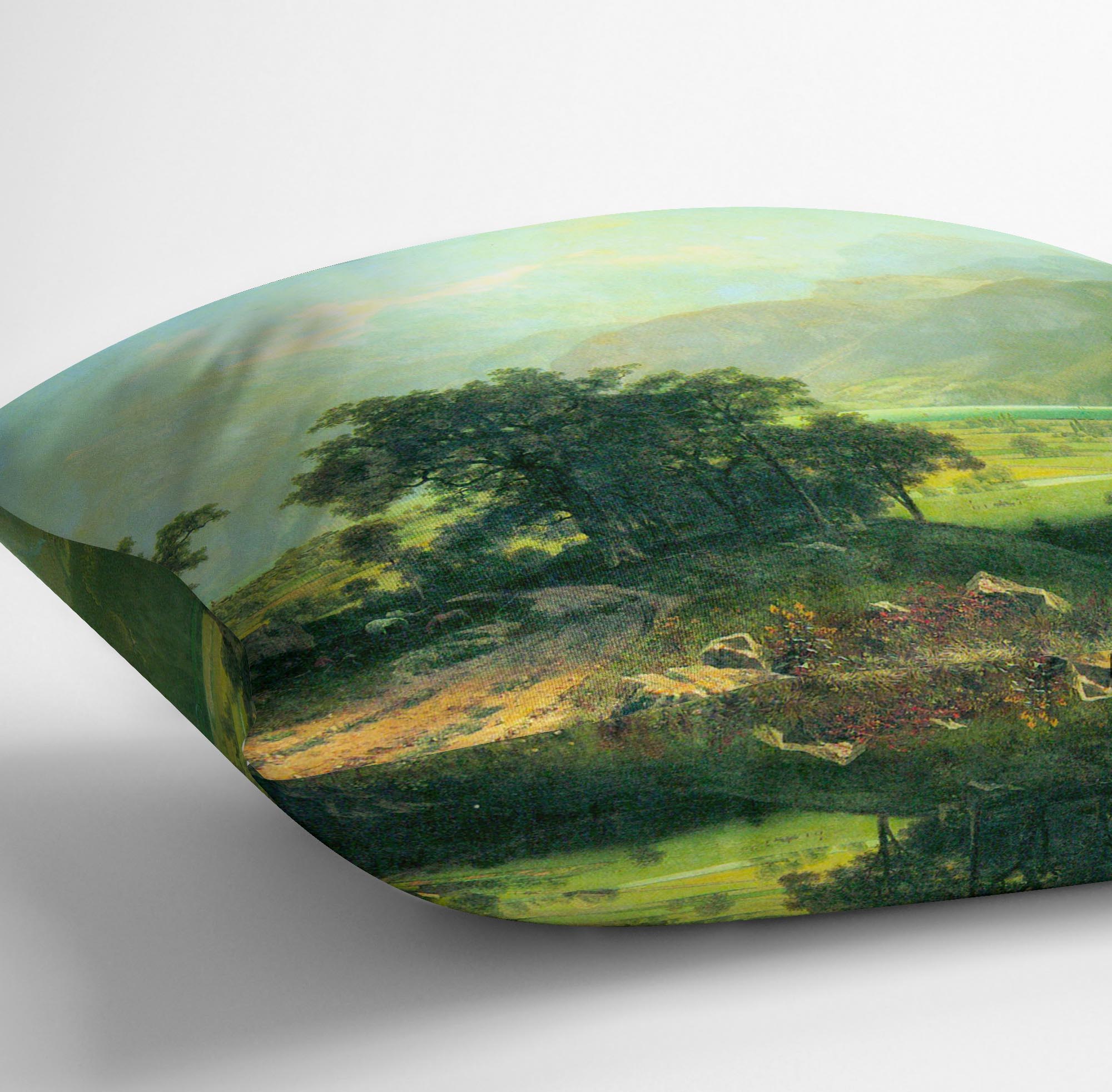 Lucerne Switzerland by Bierstadt Cushion - Canvas Art Rocks - 3