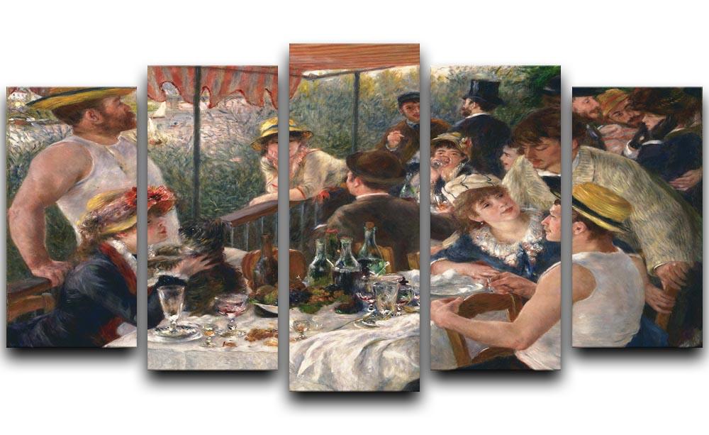 Luncheon of the Boating Party by Renoir 5 Split Panel Canvas - Canvas Art Rocks - 1