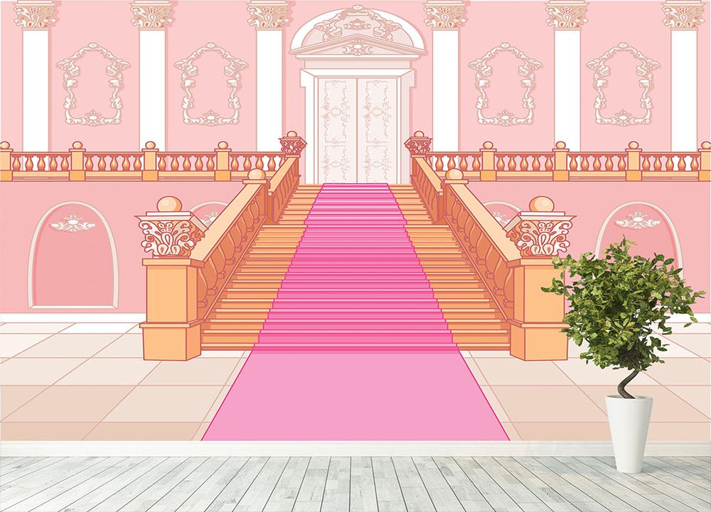 Luxury staircase in the magic palace Wall Mural Wallpaper - Canvas Art Rocks - 4