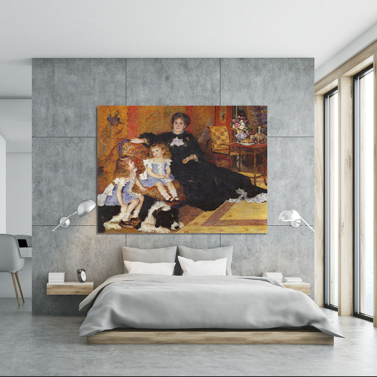 Madame Charpentier and her children by Renoir Canvas Print or Poster - Canvas Art Rocks - 5