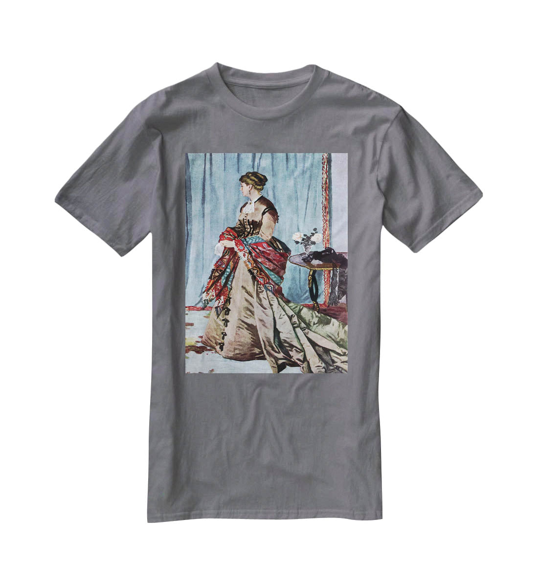Madame Gaudibert by Monet T-Shirt - Canvas Art Rocks - 3