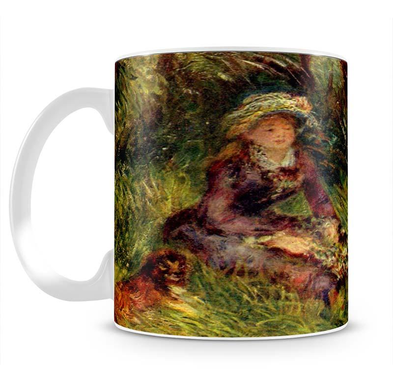 Madame Renoir with dog by Renoir Mug - Canvas Art Rocks - 2