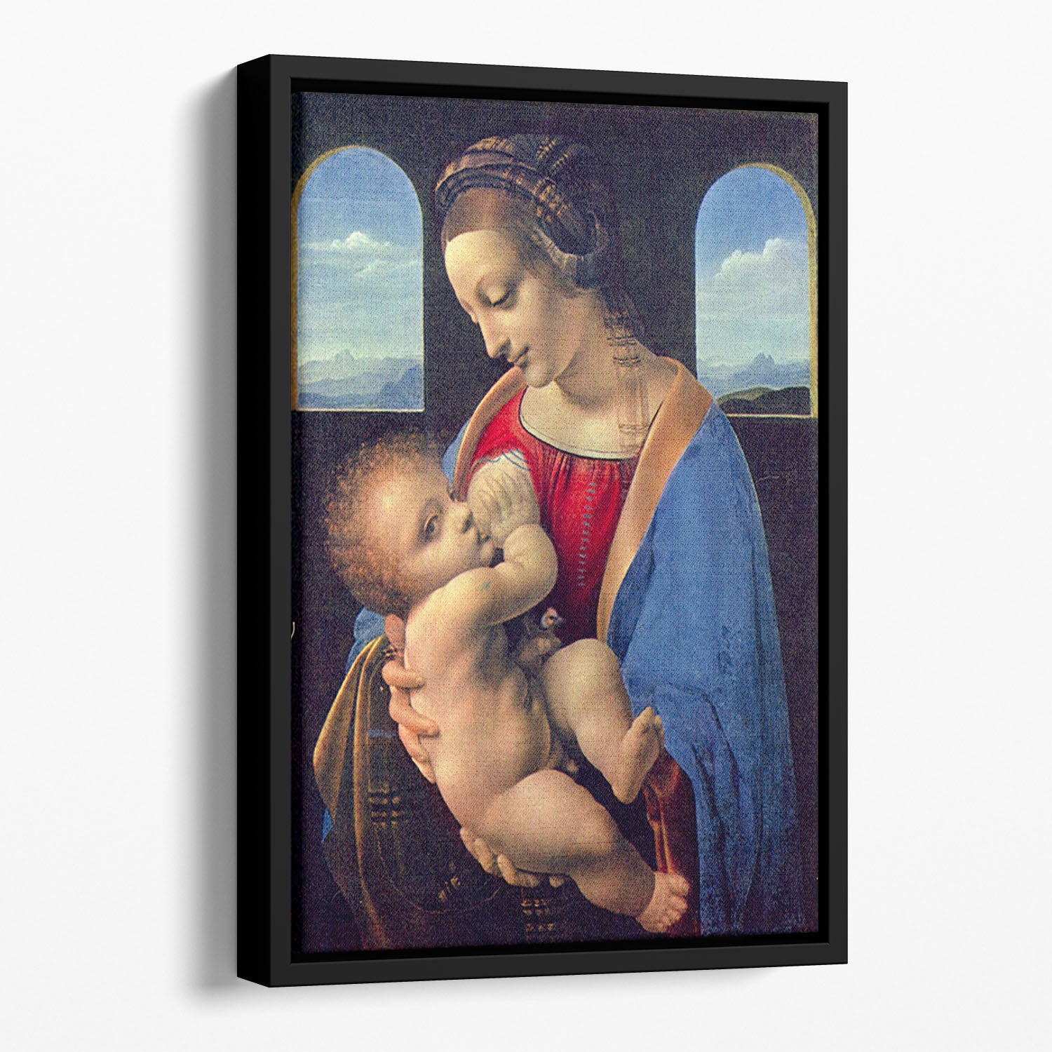 Madonna by Da Vinci Floating Framed Canvas