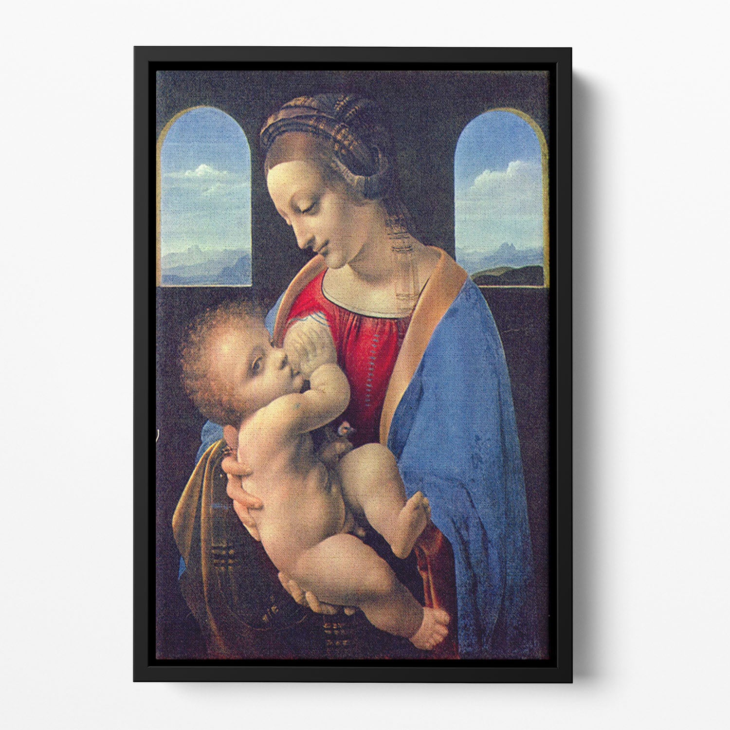 Madonna by Da Vinci Floating Framed Canvas
