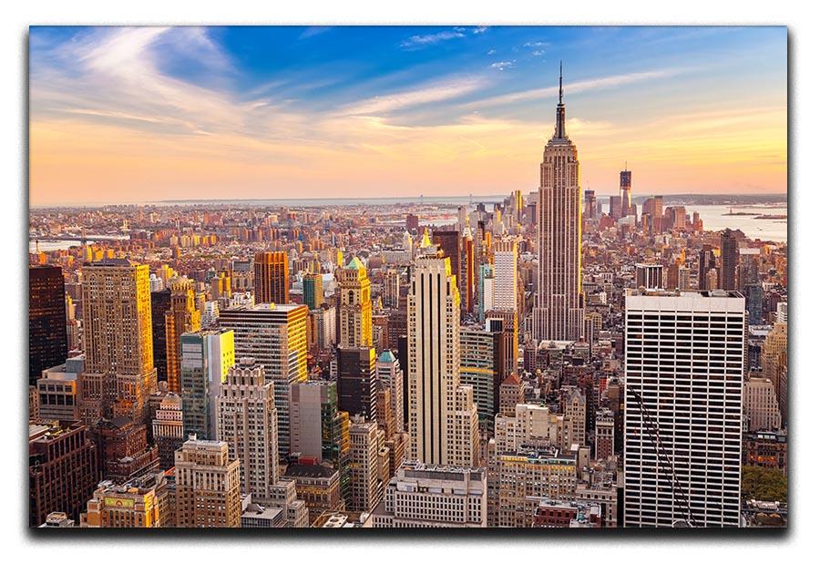 Manhattan at sunset Canvas Print or Poster - Canvas Art Rocks - 1