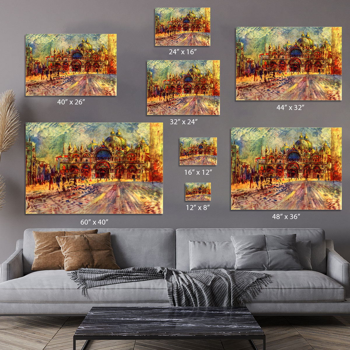 Marcus place in Venice by Renoir Canvas Print or Poster - Canvas Art Rocks - 7