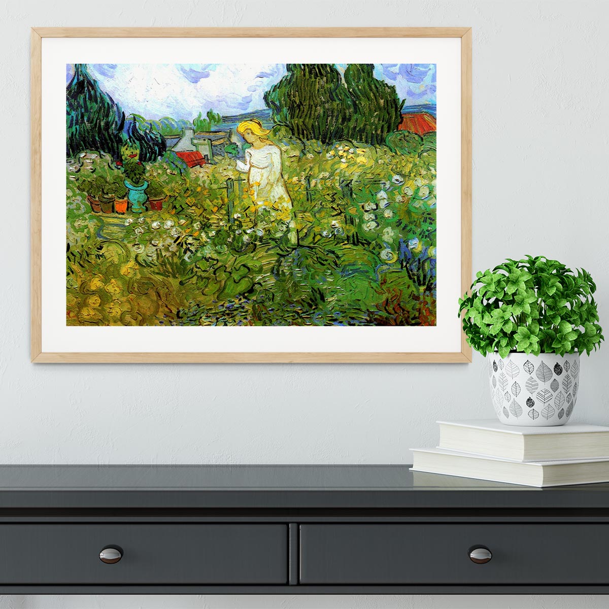 Marguerite Gachet in the Garden by Van Gogh Framed Print - Canvas Art Rocks - 3
