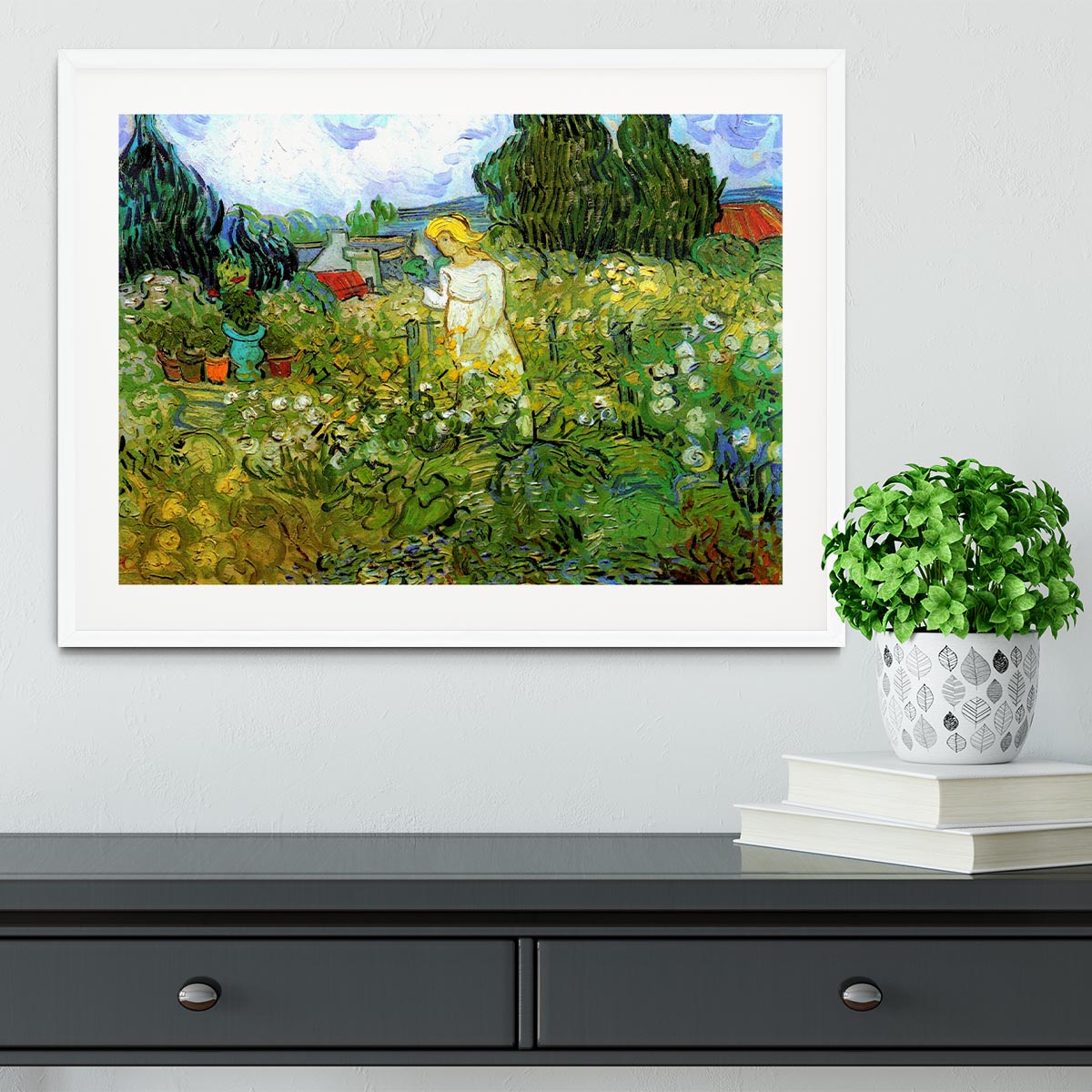 Marguerite Gachet in the Garden by Van Gogh Framed Print - Canvas Art Rocks - 5