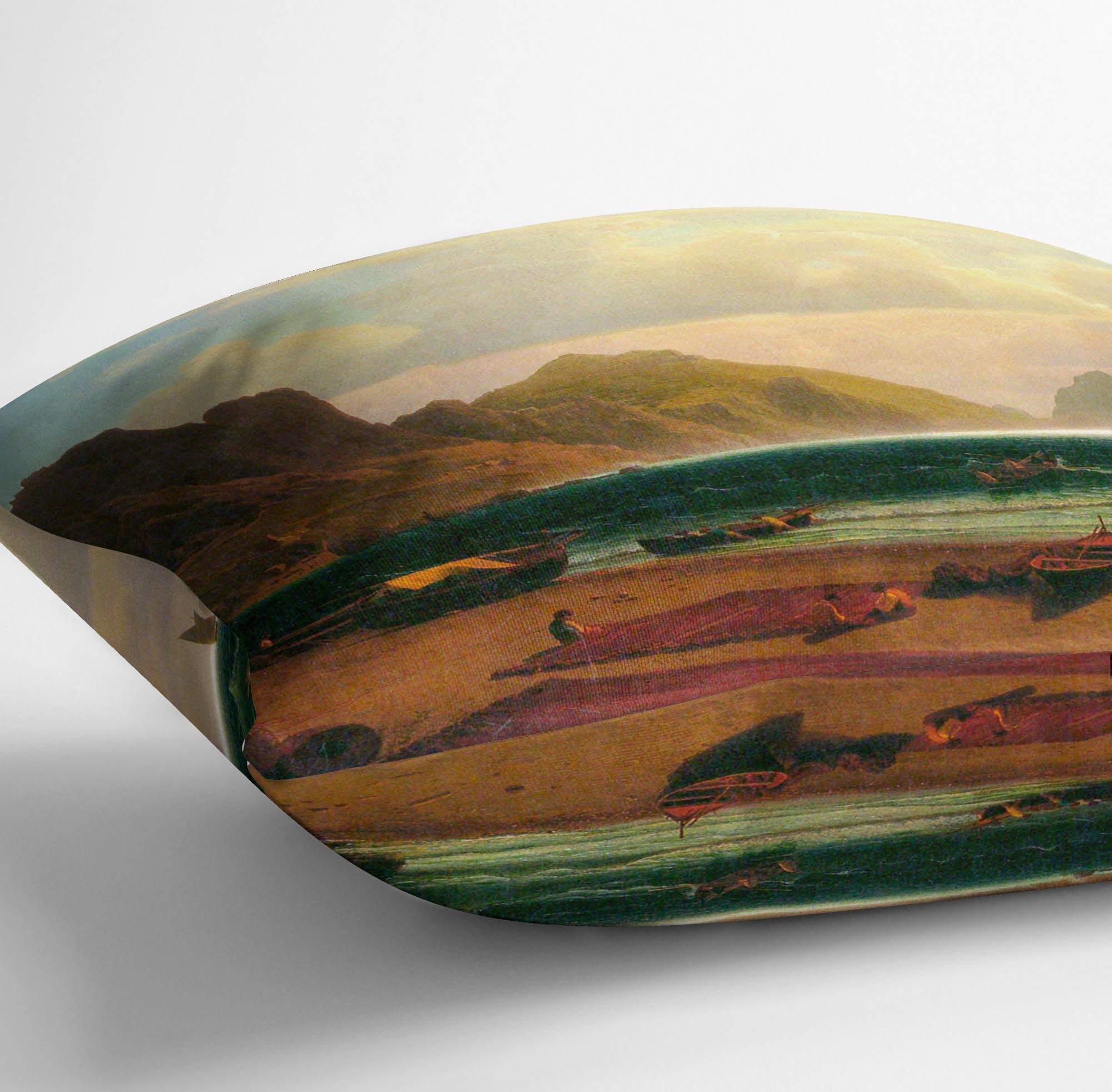 Marina Piccola Capri by Bierstadt Cushion - Canvas Art Rocks - 3