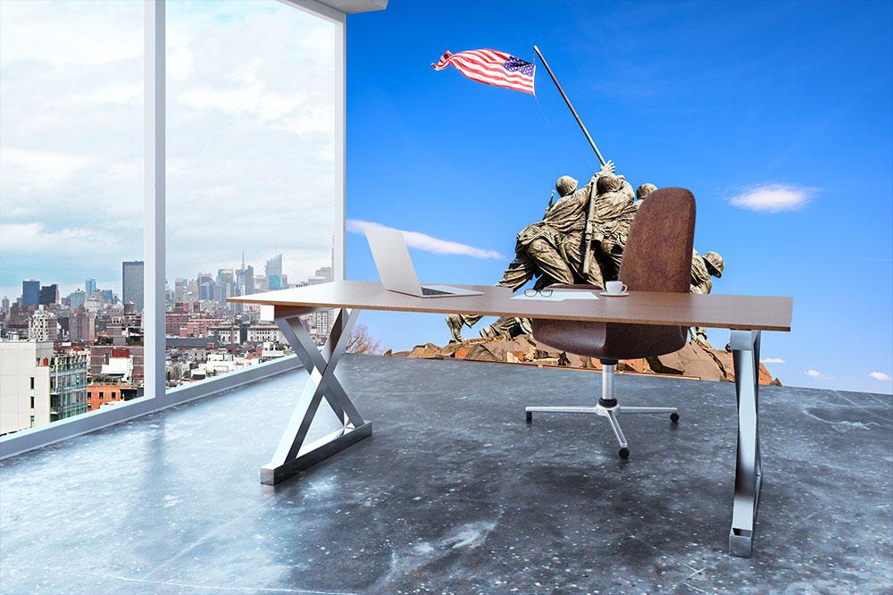 Marine Corps War Memorial at dawn Wall Mural Wallpaper - Canvas Art Rocks - 3