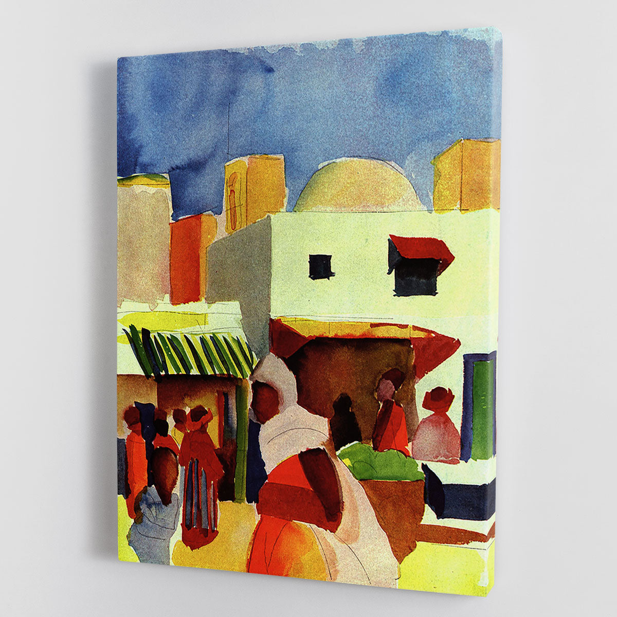 Market in Algier by Macke Canvas Print or Poster - Canvas Art Rocks - 1