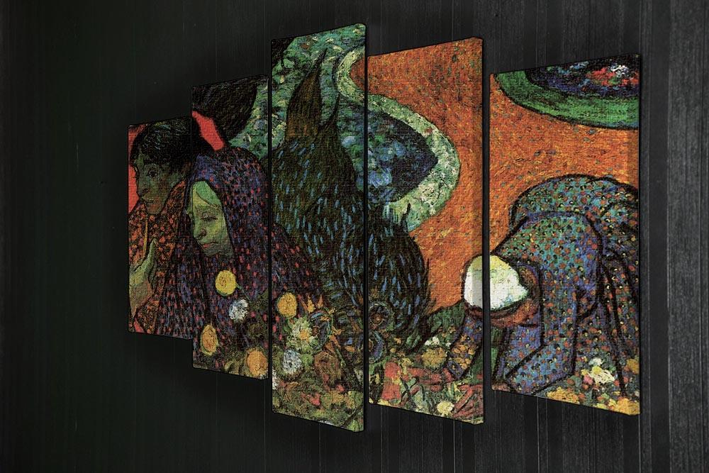 Memory of the Garden at Etten by Van Gogh 5 Split Panel Canvas - Canvas Art Rocks - 2