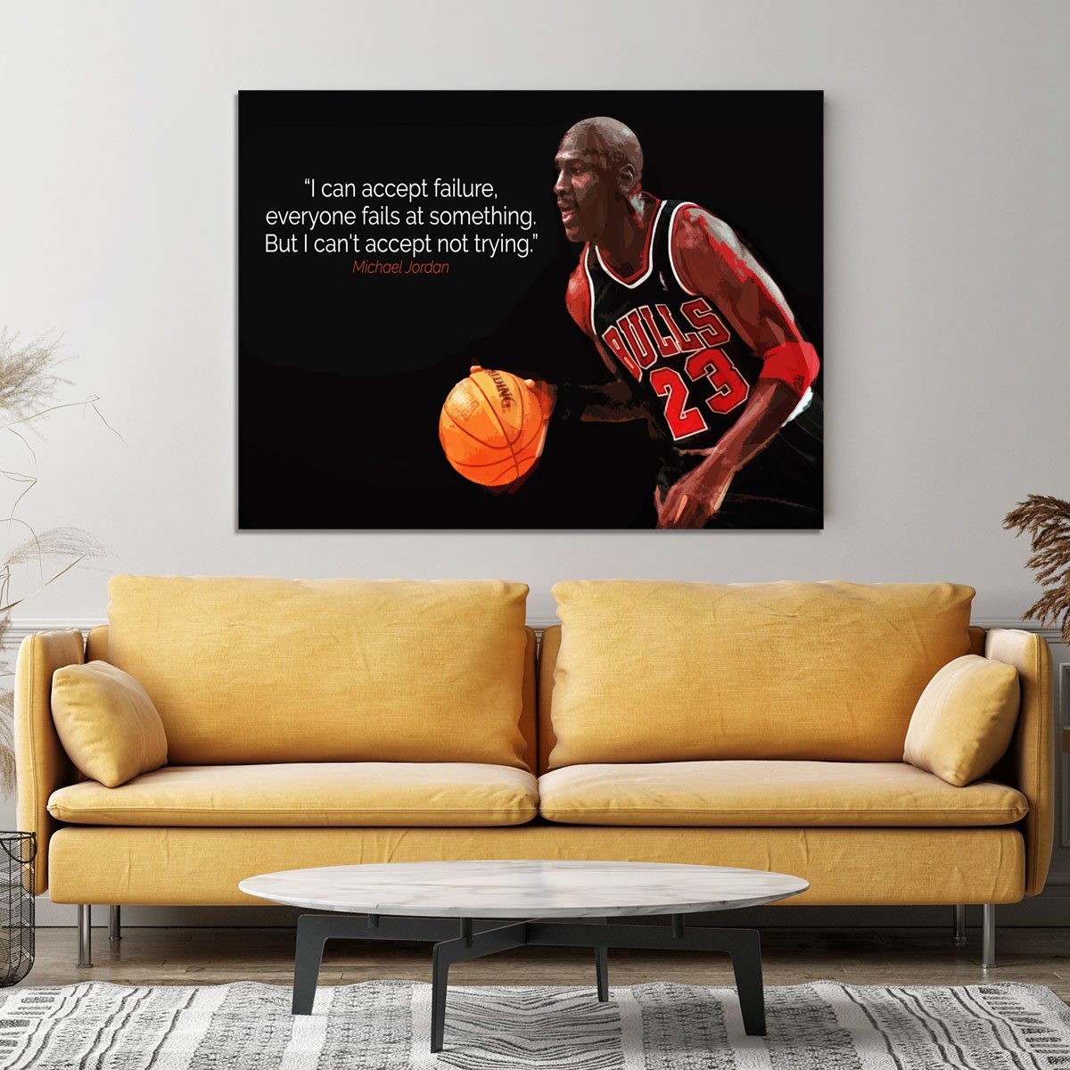 Michael Jordan Accept failure Canvas Print or Poster