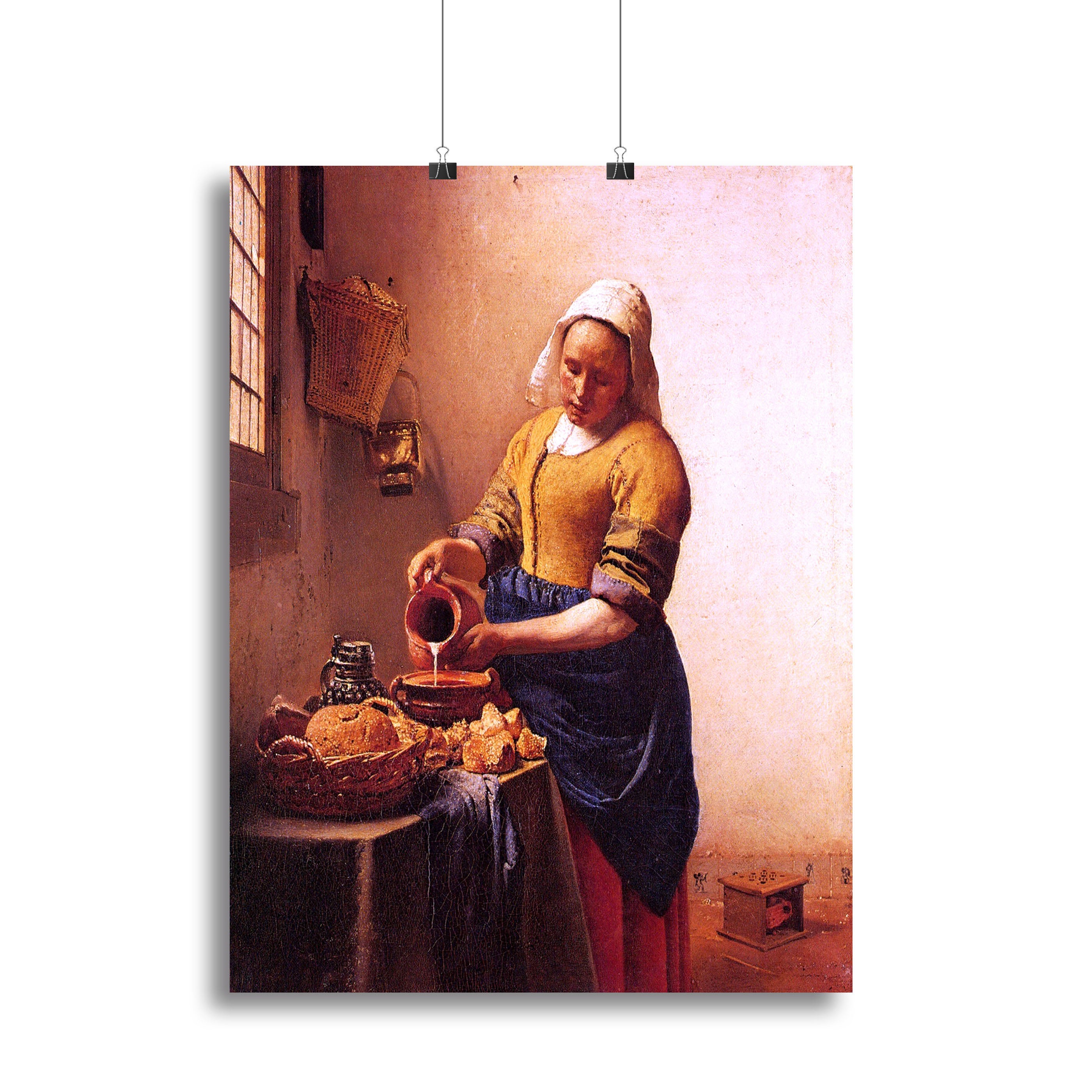 Milk maid by Vermeer Canvas Print or Poster - Canvas Art Rocks - 2