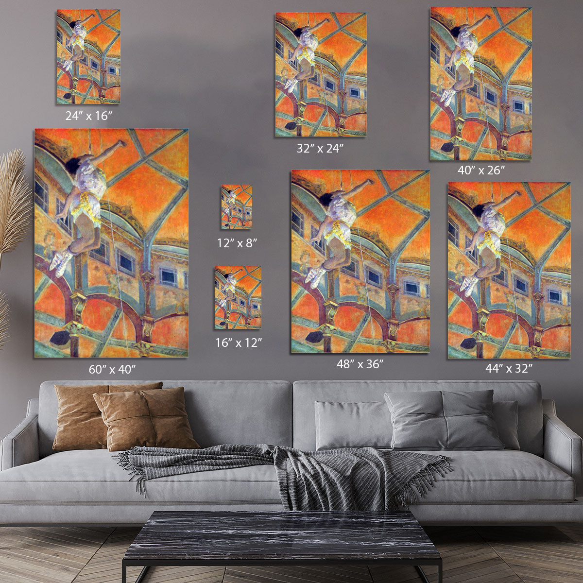 Miss Lala in Circus Fernando by Degas Canvas Print or Poster - Canvas Art Rocks - 7